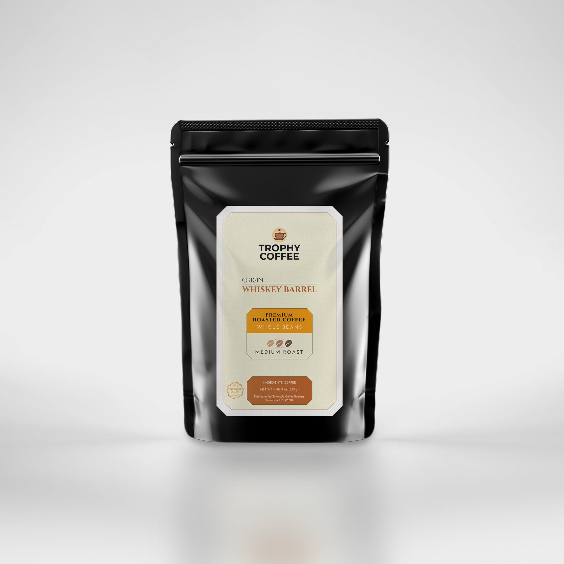 MEDIUM ROAST WHISKEY BARREL COFFEE Barrel Aged Coffee Beans